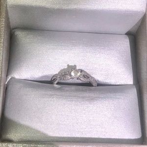 Zales diamond accent white sapphire silver ring